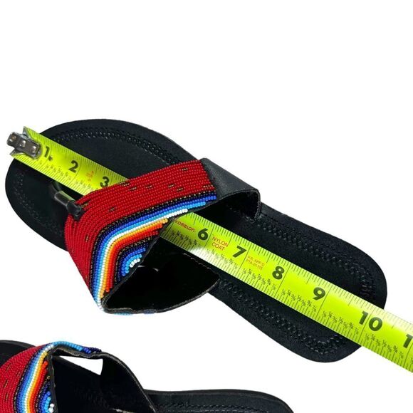 African Maasai Beaded Leather Sandals - Picture 7 of 8